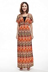 Sexy V-neck General Print Short Sleeves Spring Summer Jersey/Polyester/Spandex/Knit  Dress