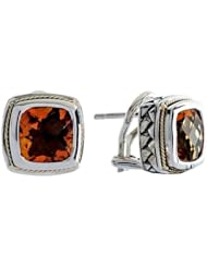 Balissima By Effy Collection Sterling Silver and 18k Yellow Gold Citrine Earrings