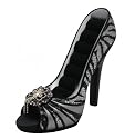 Zebra Print Shoe - Ring Holder / Organizer - High Heel - Black & Silver Sequins