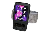 BLACK Silicone Skin Case Cover and Sports Gym Jogging Armband for Samsung YP-Q1 MP3 Player 4GB, 8GB & 16GB + Screen Protector