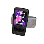 BLACK Silicone Skin Case Cover and Sports Gym Jogging Armband for Samsung YP-Q1 MP3 Player 4GB, 8GB & 16GB + Screen Protector