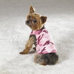 PINK - SMALL - Camo Style Doggy Tank Tops