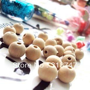 24pcs 14mm Crafts&gifts Natural Color Round Wood Beads