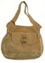 Fossil Maxine NS Camel Velvet Hobo Handbag