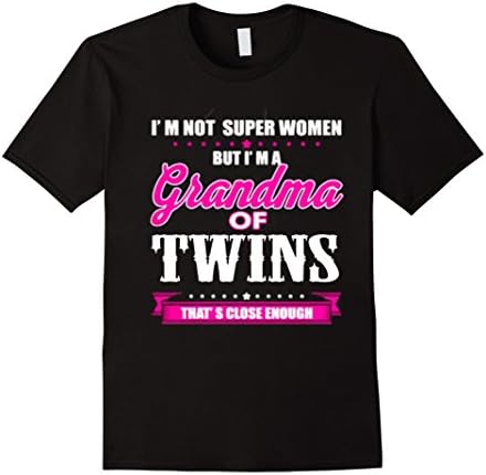 Men's I'm a grandma of twins t shirt XL Black