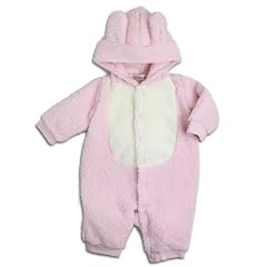 【ウサギ】フリース フード付 カバーオール 【うさぎ】ベビー コスチューム 衣装 仮装 長袖 70cm 80cm ピンク