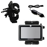 Auto Vent Holder with Car Charger for the Motorola MOTONAV TN30 GPS – uses Gomadic TipExchange Technology