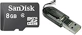 Sandisk 8GB 8G Micro SDHC Class 4 TF Memory Card with Micro SD Card Reader  ....
