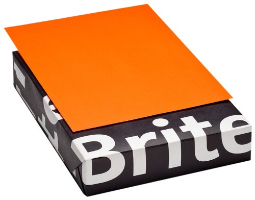 Mohawk BriteHue 24 lb/60 Vellum Text Paper, 8.5 x 11 Inch, 500 Sheets/Ream - Sold as 1 Ream, Orange (103655)
