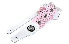 Gaucho Pink fuax leather 80s style Guitar Strap for Electric/Acoustic/bass Guitar