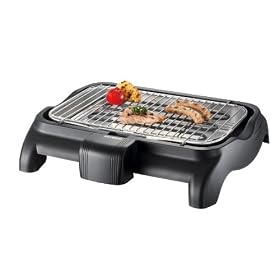 Severin - PG 9320 - Barbecue - 2300 W - Grille Chrom�e - Bac � Eau Amovible - Noir