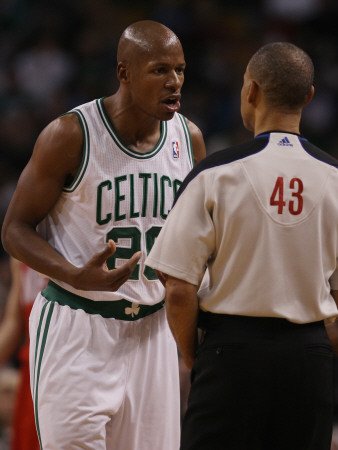 New Jersey Nets v Boston Celtics: Ray Allen Photographic Poster Print by Elsa ., 48x64