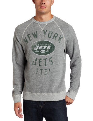 NFL Men's New York Jets Heather Vintage French Terry Raglan (Grey Heather, XX-Large) NFL Men's New York Jets Heather Vintage French Terry Raglan (Grey Heather, XX-Large)