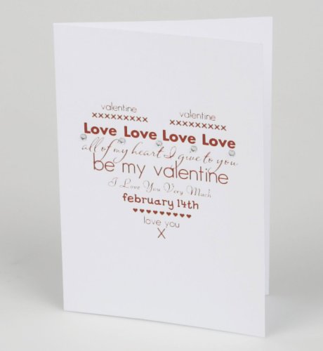 Text Heart Valentine's Day Card