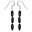 Onyx Earrings Sterling Silver Jewelry 3 inches (erg078)