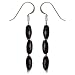 Onyx Earrings Sterling Silver Jewelry 3 inches (erg078)