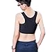 Les Lesbian Tomboy Short Vest Chest Binder Tops (XL, Black)