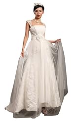 A-line Natural   Waistline Lace Tulle Square Neck Floor Length  Dress