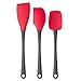 Tovolo 12 Inch Silicone Spatula Set, Raspberry Fizz - Set of 3