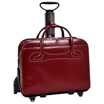 McKleinUSA WILLOWBROOK 94986 Red Detachable-Wheeled Ladies' Briefcase
