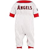 Majestic Los Angeles Angels of Anaheim Infant White Pinstripe Coveralls