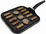 Kitchen & Housewares : Proctor Silex 52505 Aluminum Nonstick Softhandle 11 Inch Square Griddle, Black