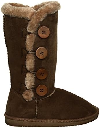 Fur Lined Mid-calf Snow Boots! NEW STYLE for 2014 Winter! BEST SELLER!! (5, chestnut) [Apparel]