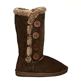 Fur Lined Mid-calf Snow Boots! NEW STYLE for 2014 Winter! BEST SELLER!! (9, chestnut) [Apparel]