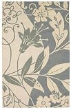 Accents Blue Floral Blue / Ivory Contemporary Rug Size: 2 x 3