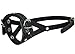 Adjustable Leather Loop Bite Bark Control Easy Fit Muzzle Black. Fits 8