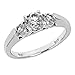 Certified $5000 Value 3 Three Stone Prong Set Round Brilliant Cut Diamond Engagement Ring 14k White Gold (0.89 Cttw, VS-2 Clarity, E Color)