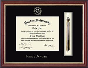 Purdue University Bachelors Degree Diploma Frame with Tassle