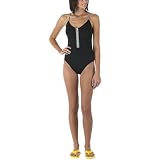 Converse® One Star® 1-pc. Henley Swimsuit - Ebony/ Ivory