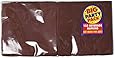 Amscan Big Party Pack 125 Count Beverage Napkins, Chocolate Brown