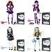Monster High Frankie Stein, Draculaura, Lagoona Blue, Clawdeen Wolf Dolls (Set of 4)