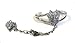 Pewter Silver Wolf Slave Bracelet in Diamond Cut Accents