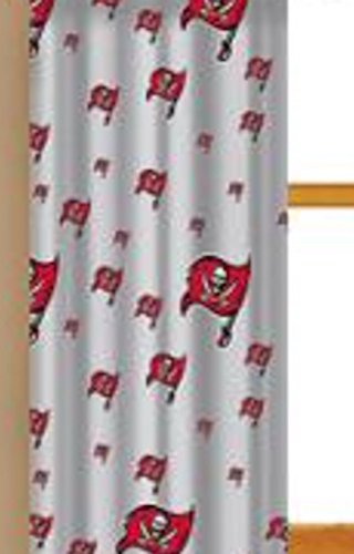 NFL Tampa Bay Buccaneers Window Curtain Panels - Set of 2 with Tie Backs