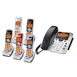 Exclusive Uniden DECT1588-5 DECT 6.0 Corded/Cordless Digital Answering System with Dual Keypad and 5 Colorful Cordless Handsets and Chargers By UNIDEN