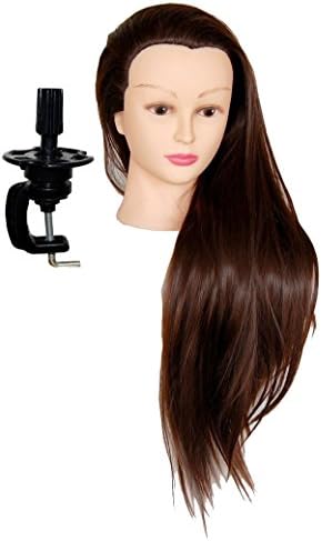 ROVA Beauty 28-30" Cosmetology Mannequin Manikin Training Head Synthetic Fiber with clamp - Angela