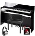 Casio PX830 Privia Black Polish Digital Piano Keyboard BUNDLE with Bench, Headphones and Book