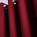 NICETOWN Room Darkening Blackout Red Curtain - (Burgundy Red) Home Decor Energy Smart Thermal Insulated Window Treatment Drape/Drapery for Kitchen, 52x63 Inch,1 Piece