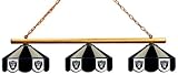 NFL Oakland Raiders Three Shade Stained Glass Billiard Table Lamp