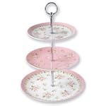 Ashdene Annie Bone China 13-Inch Height 3 Tier Cake Stand in Gift Box