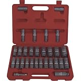 Northern Industrial Deep Well Impact Sockets - 1/2In. Drive, 29-Pc. SAE & Metric Set