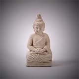 from DESIGN DELIGHTS SITTING BUDDHA SCULPTURE meditation yoga 25cm budda ceramics pottery meditation cross-legged