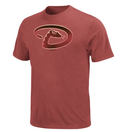 MLB Arizona Diamondbacks Adult Short Sleeve Pigment Dye Tee (Pigment Brick, Small)