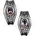 Sterling Silver and 14K Yellow Gold Amethyst Earrings