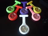 Silicone Nurses Fob Watch Quartz mvmt w/ Brooch