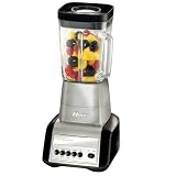 Oster BLSTCF-BCC Designer Series 6-Cup Glass Jar 7-Speed  Blender, Black with Brushed Nickel Accents