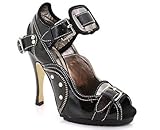 PATENT BUCKLE ZIPPER HEEL